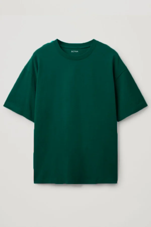 Untitleddesign_92_c97d50ec-9324-417d-b4b6-f8fb69b8d07b CLUSTR Bottle Green Boxy T- Shirt